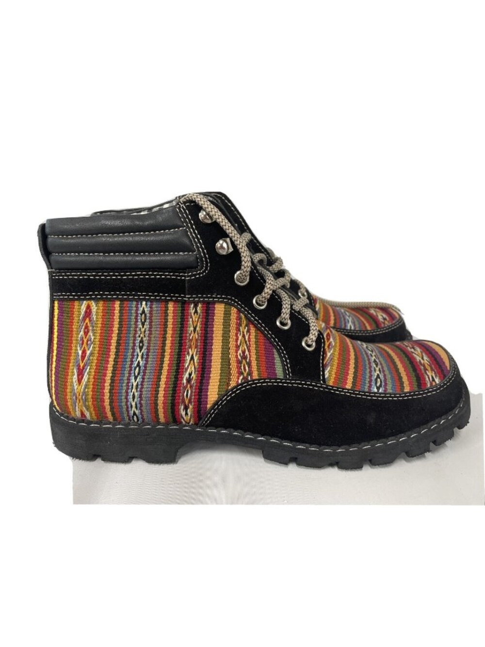 Apolo High Top Shoes Women's 9 Peruvian Handmade Vegan Hiking Shoes Aztec